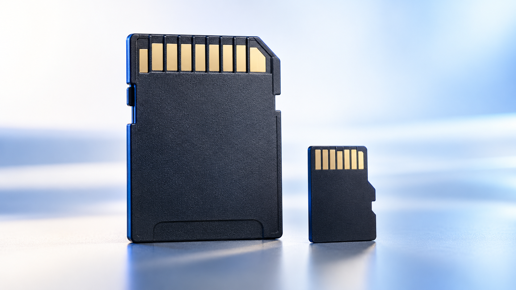 SDカードとmicroSDカードのイメージ